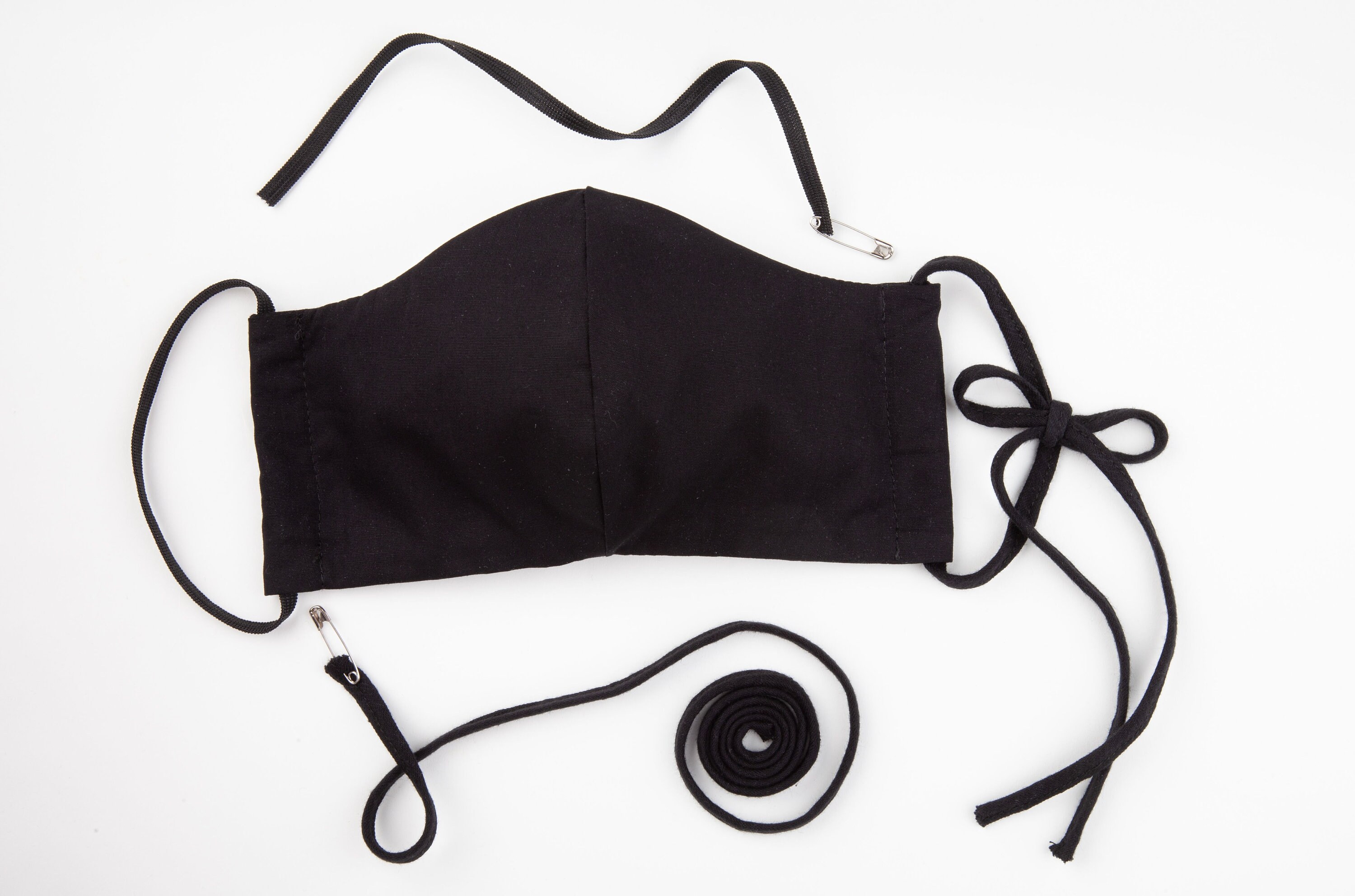 Black Face Mask 100 Cotton 3 Layers Made in USA In Etsy