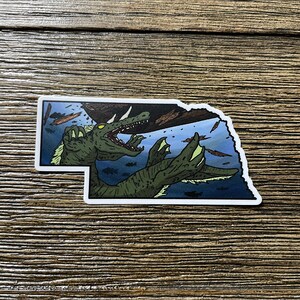 3 inch Vinyl Cryptid State Stickers - Alkali Lake Monster from Nebraska - Hometown Legends | State Cryptids | Lake Monster