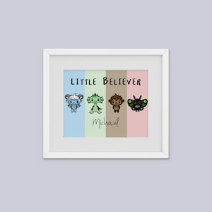 Little Believer Collection - 1 piece print collage - Yeti, Nessie, Bigfoot, Mothman