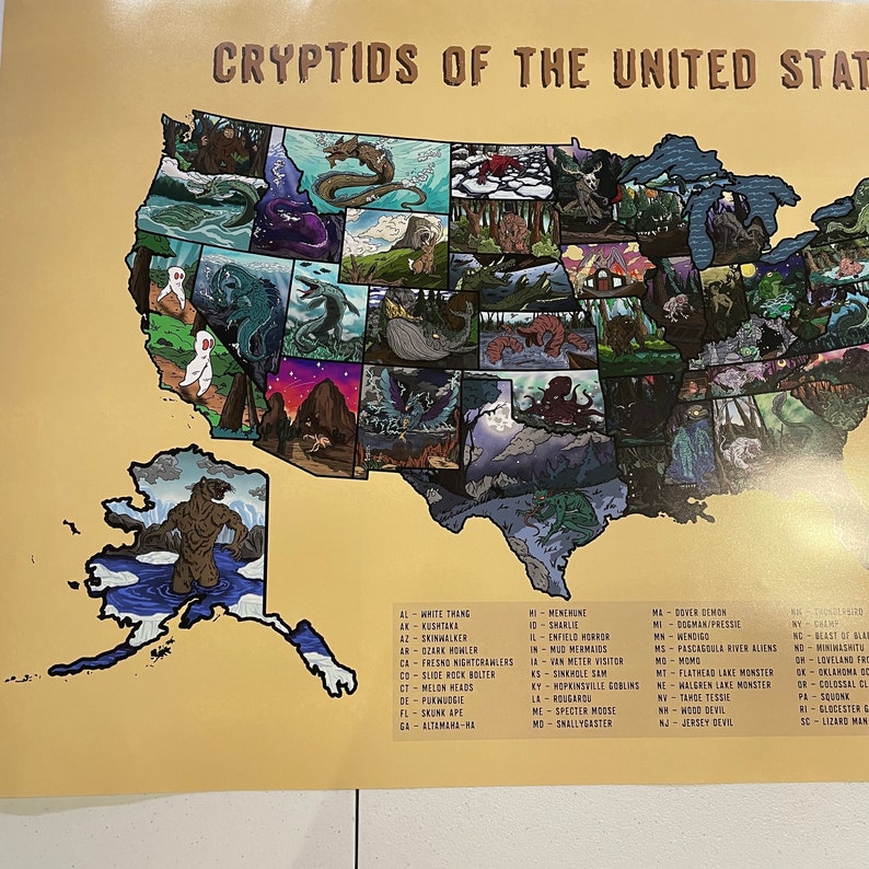 Cryptids of the United States Map - Il 794xN.4013772682 Fl8r 