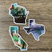 3 inch and 4 inch - Vinyl Cryptid State Stickers - Hodag/ Fresno Nightcrawler/ Chupacabra - Hometown Legends 