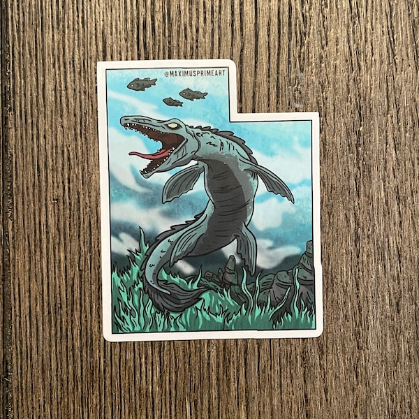 3 inch Vinyl Cryptid State Stickers - Bear Lake Monster from Utah - Hometown Legends | State Cryptids