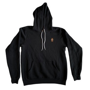 Subtle Cryptid Hoodies - Bigfoot Embroidered Apparel - Black