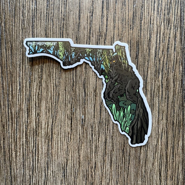 3 inch Vinyl Cryptid State Stickers - Skunk Ape from Florida - Hometown Legends | State Cryptids