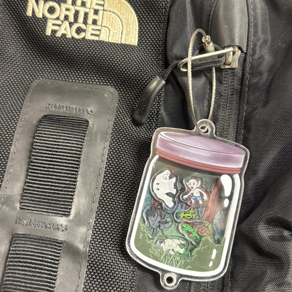 Cryptid Shaker Jar Keychain - West Virginia Pack, Mothman, Grafton monster, Sheepsquatch, bat boy,  ~ Shaker Charm Acrylic Keychain