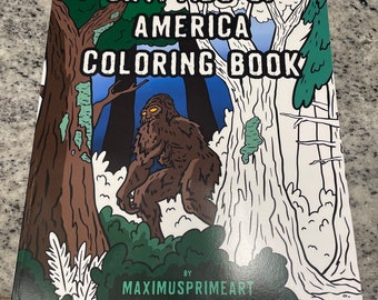 Cryptids of America Coloring Book - Cryptid Kids, Bigfoot, Mothman, Nessie Yeti | cryptozoology