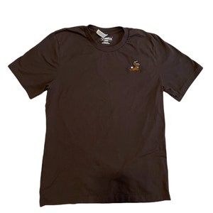 Subtle Cryptid T-Shirts - Jackalope Embroidered Apparel - Brown