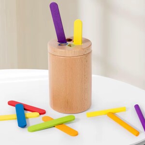 Preschool Fine Motor Wooden Learning Color Stick Sorting(small)