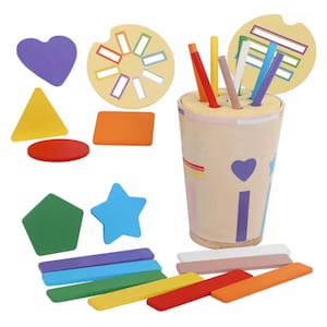 Color and Shape Sorting Cups