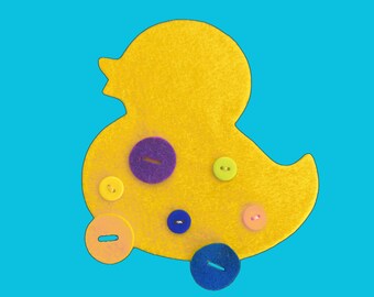 Ducky buttons- Fine Motor Buttoning And Color Matching Toy