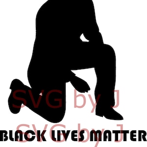 Black Lives Matter Kneeling Svg,dxf,png