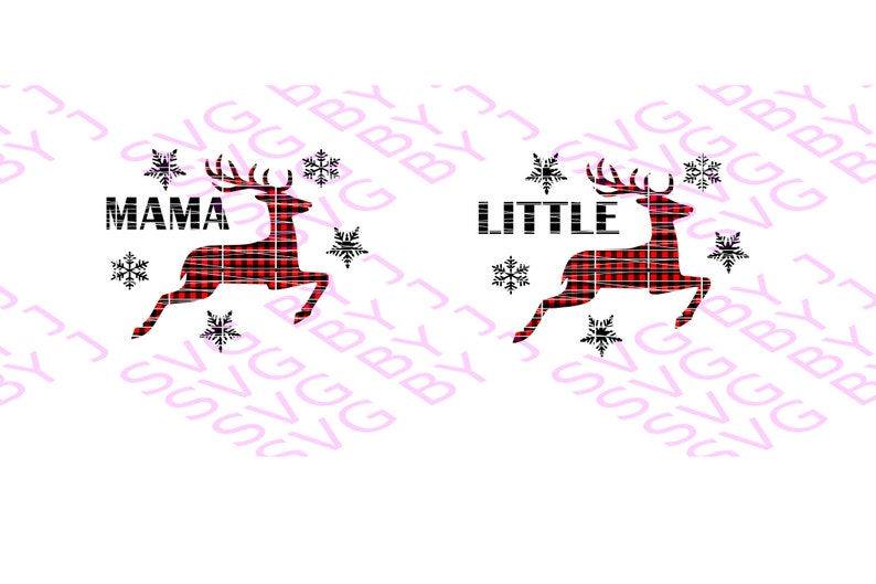 Download Deer Buffalo Plaid Svg Mama Deer Svg Little Deer Svg Etsy
