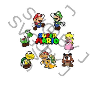 Layered Super Mario Bundle Svg, Dxf, Png, Cameo, Cricut