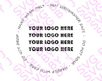 Blank Black and White Tumbler Care Instruction, Digital Download, PNG, JPG, SVG, dxf, cameo, cricut, custom logo, create your own