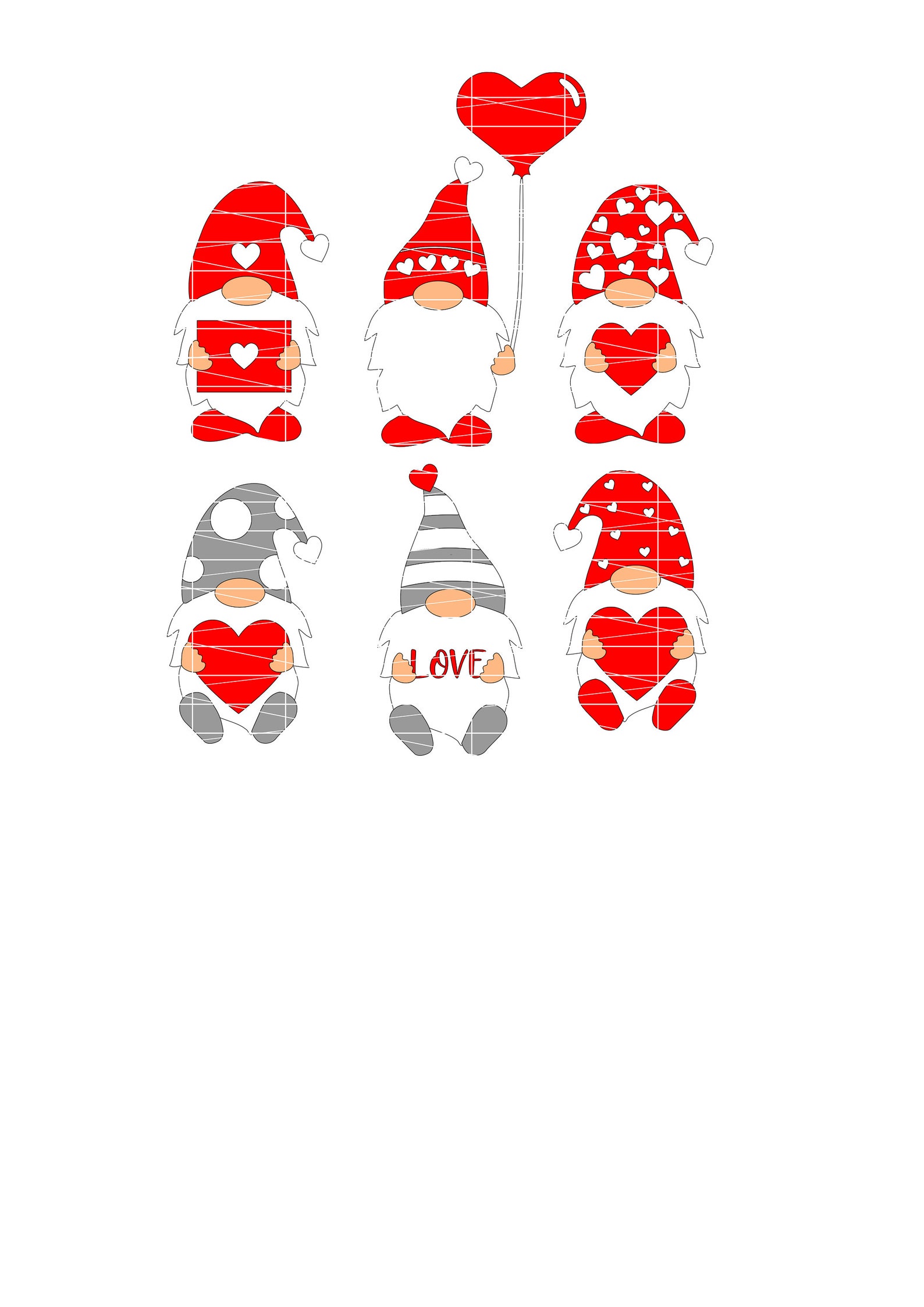 Download Layered Valentine gnomes svg Bundle gnomes svg cut file | Etsy