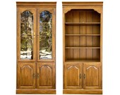 Ethan Allen Circa 1776 Chippendale Maple Bookcases or Etageres - a Pair