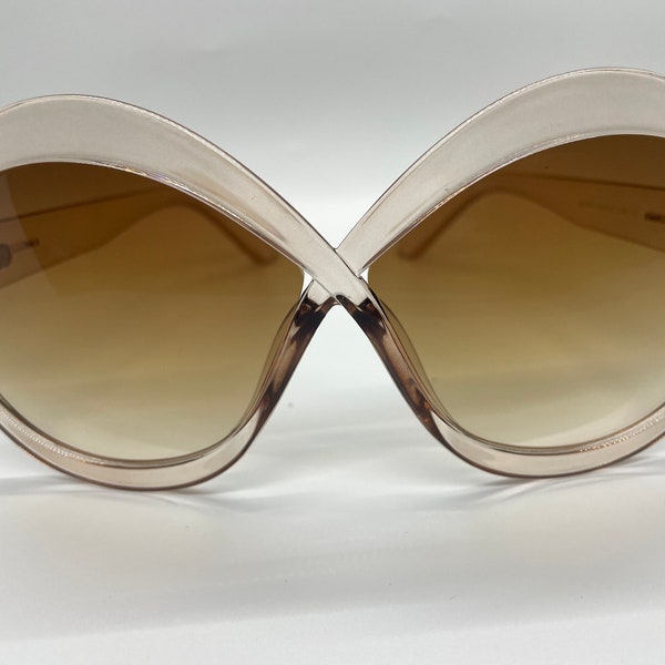 Brand New Large Oversized Luxury Round Gradient Sunglasses Women Eyewear Rimless Fashion Sun Glasses Ladies Sunshades UV400