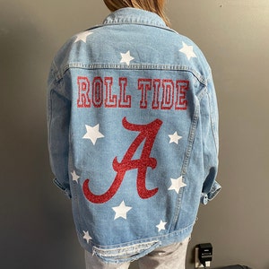 Jackets & Coats, Custom University Of Kentucky Wildcats Rhinestone Fringe Denim  Jean Jacket