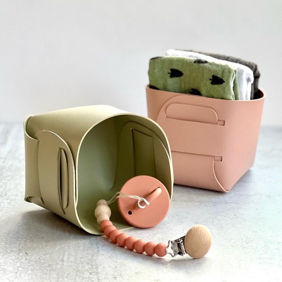 Faux Leather Storage Box Small Etsy