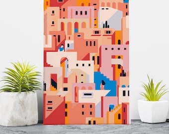 Town Home Decor DIY Adult Painting by Numbers City Picture Divided by Numbers Kit Abstraction Painting For Adult Painter Unique Design