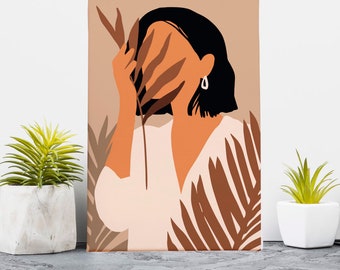 Woman In Leaves Paint By Numbers For Adults Cute Girl Acrylic Painting On Canvas Paint By Your Own DIY Kit Abstraction Oil Wall Art Decor
