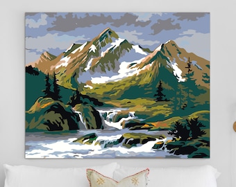 Paint by Numbers Mountains - Etsy