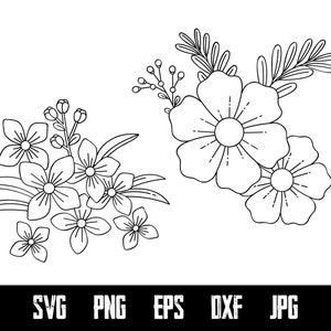 Download Floral Art Design Set Black Vector Svg Cut File Flower Svg Digital File Floral Art Logo Printable Images Svg Eps Png Ai Pdf Jpg Files Jd0299 Clip Art Art Collectibles Sultraline Id