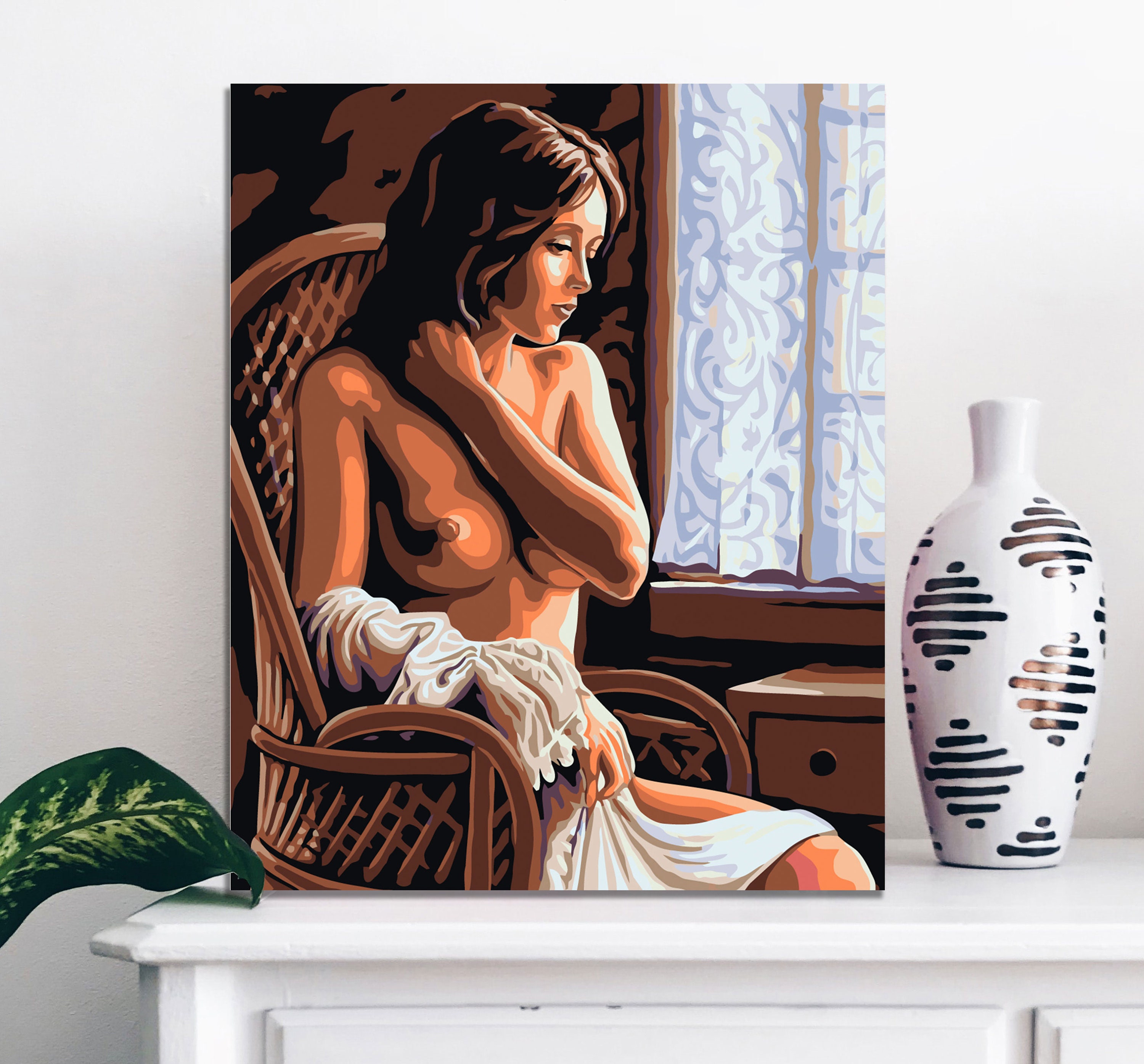 Girl Nude Portrait Paint By Numbers For Adults Beautiful Acrylic Painting On Canvas Paint By Your Own DIY Kit Oil Wall Art Decoration HP0460