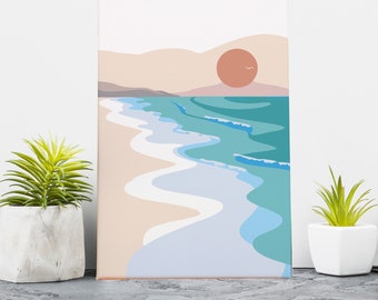Sea Side Acrylic Painting Home Decor Beach Paint By Numbers Painting Kit Ocean Painting By Numbers Adults Painting DIY Kit Painting DIY