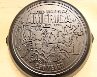 Lodge America 250 Years 12” Cast Iron Skillet Limited Edition USA Brand New