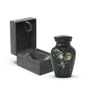 Metallurne für menschliche Asche, Erwachsene Bestattungs-Urne-personalisierte Gedenkurne, elegante Andenken-Urnen-männlich weibliche Urne für Asche 3 Cu. hinein.