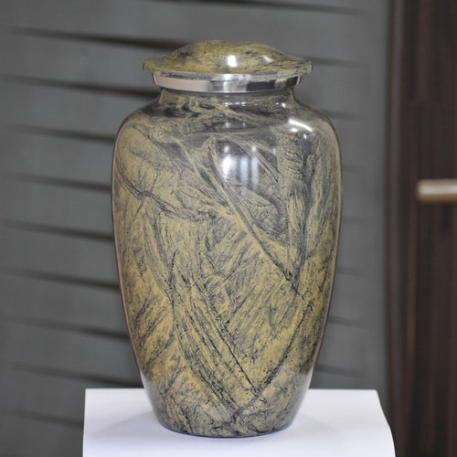 Urns for ashes adult - Funeral Stone Colored Large funeral urn for ashes of loved ones Size 10.5