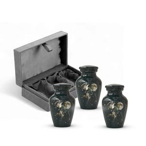 Metallurne für menschliche Asche, Erwachsene Bestattungs-Urne-personalisierte Gedenkurne, elegante Andenken-Urnen-männlich weibliche Urne für Asche 3 Cu. hinein.