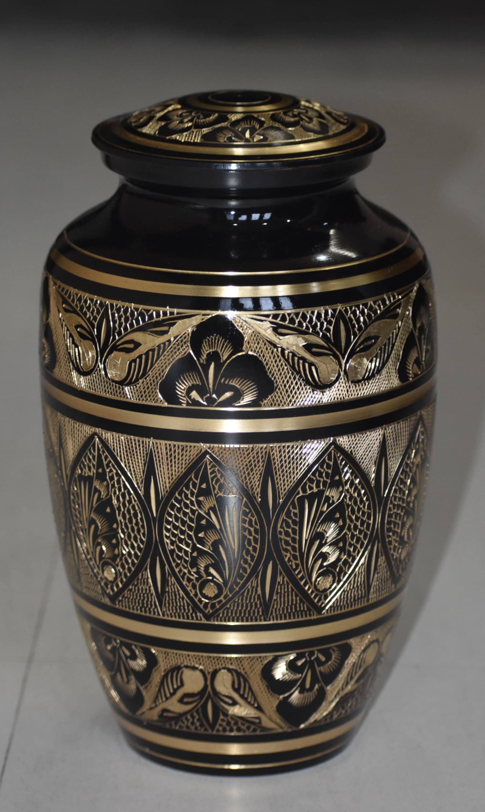 Brass Adult Urn Black Beauty Cremation Urn For Human Ashes Etsy