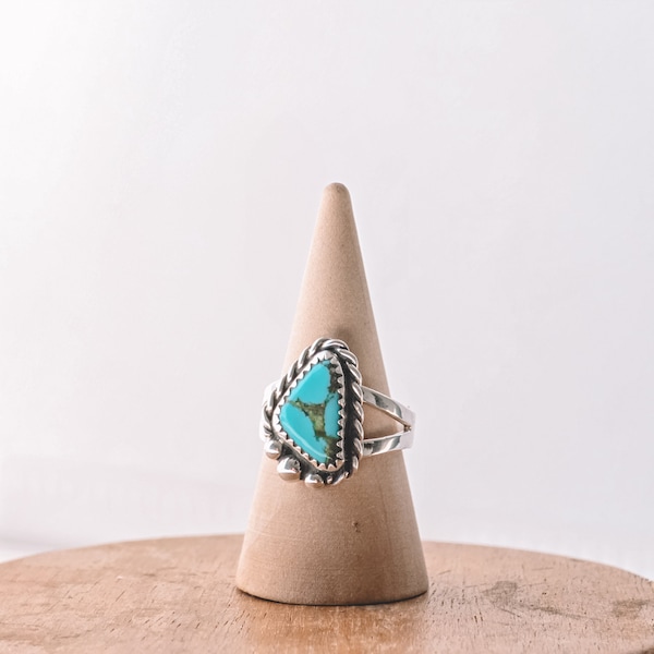 Western Turquoise Ring Native American Handmade Custom Jewelry