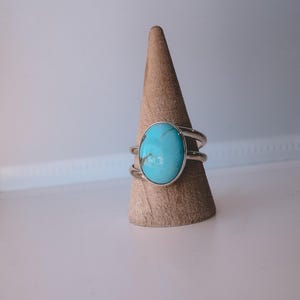 Wraparound Turquoise Ring in Silver or Gold Turquoise or White Buffalo