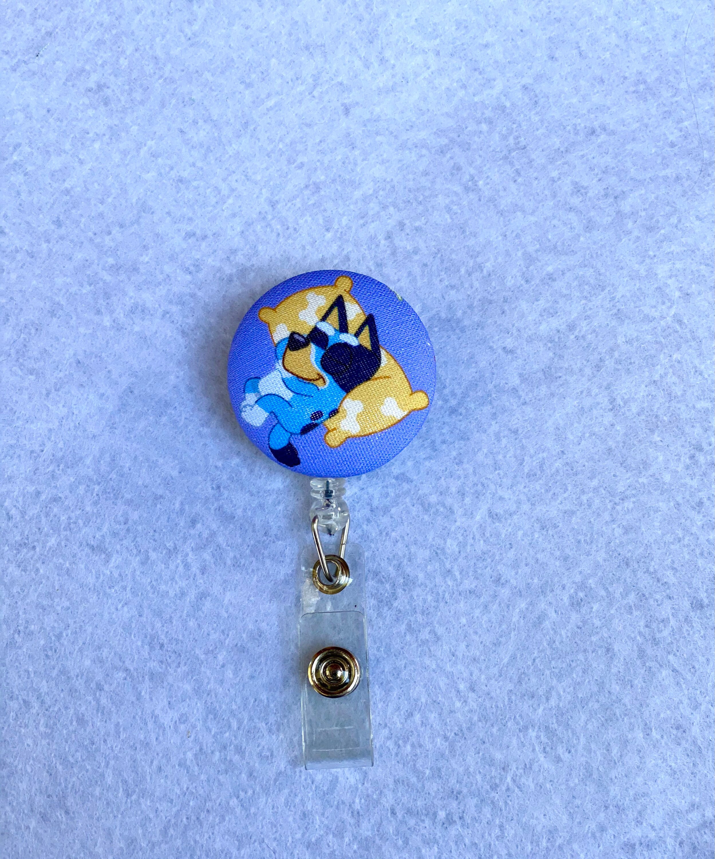 Bluey Retractable ID Badge Holder ID Badge Reel Cotton Etsy