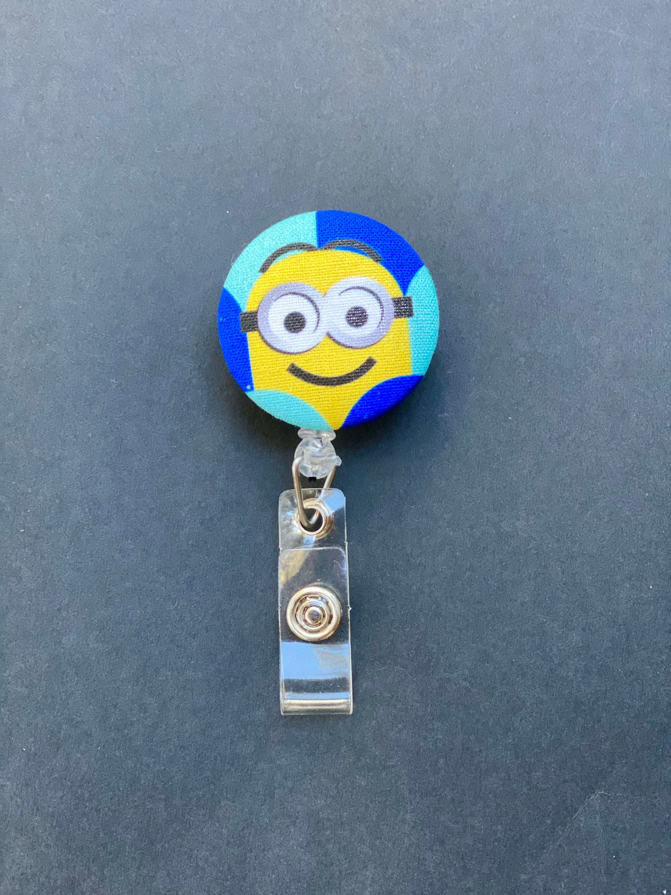 Minion design Retractable ID Badge Holder ID Badge Reel Etsy