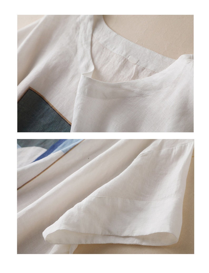 Special offer / Linen T-shirt women / Linen summer Loose and comfortable / Short sleeve image 8