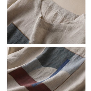 Special offer / Linen T-shirt women / Linen summer Loose and comfortable / Short sleeve image 3