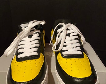 Nike Air Force 1 black and Yellow 