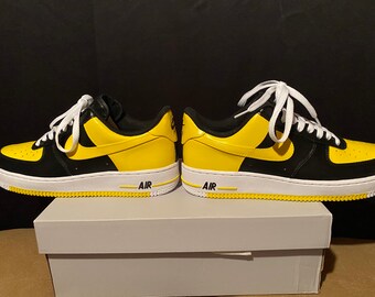 Venta \u003e nike air force 1 black amarillo \u003e en stock