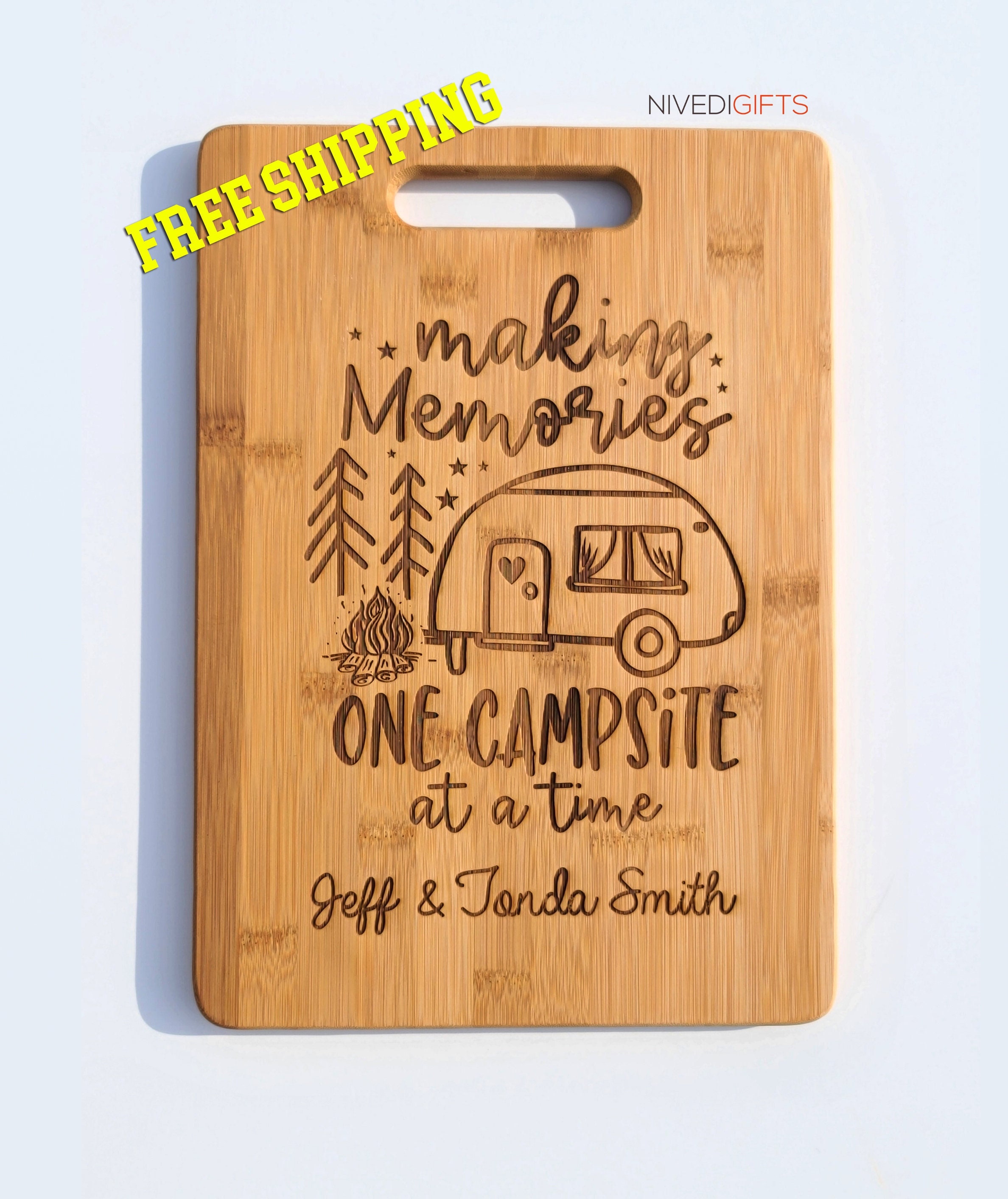 Personalized Cutting Board, Custom Cutting Board, RV Cutting Board,  Personalized RV Cutting Board, Van Life, Road Trip, Tiny Home 118 