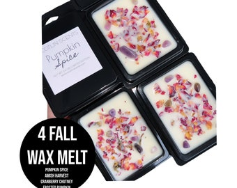 Wax Melts Fall Scents | 4 set wax melts | STRONG SCENTED Wax Melts | Gift Ideas | Autumn Wax melts