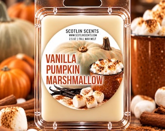 Vanilla Pumpkin Marshmallow | STRONG SCENTED Wax Melts | Gift Ideas |