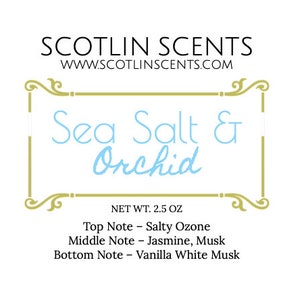 Sea Salt and Orchid | STRONG SCENTED Wax Melts | Gift Ideas |