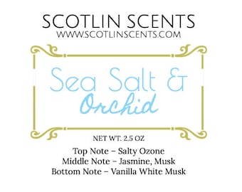 Sea Salt and Orchid | STRONG SCENTED Wax Melts | Gift Ideas |