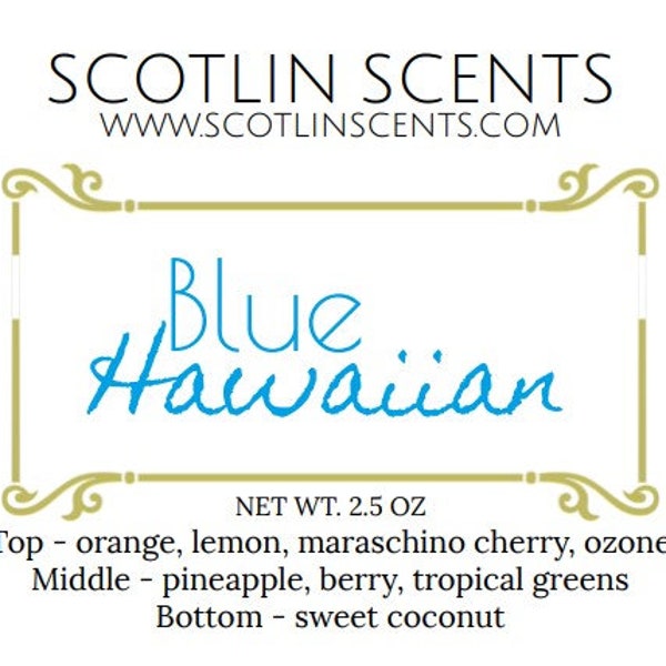 Blue Hawaiian | STRONG SCENTED Wax Melts | gift ideas |   Wax Tarts