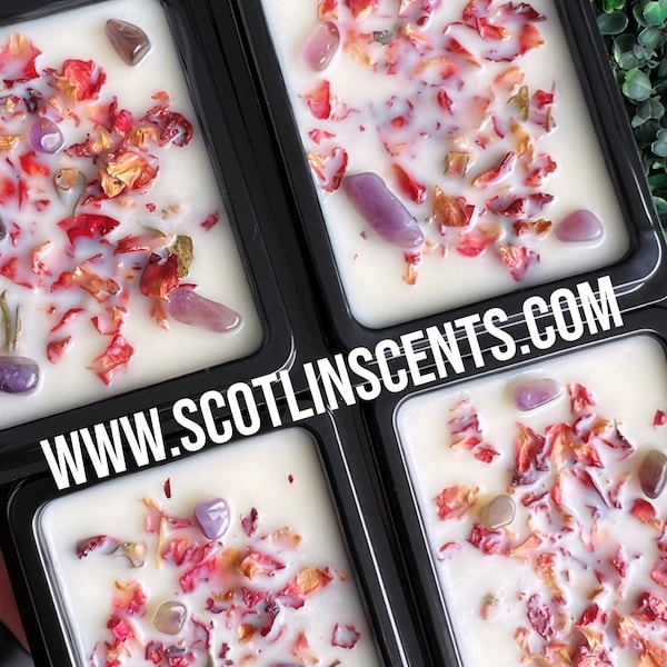 STRONG SCENTED Wax Melts with Rose Petals and Crystal pieces | Gift Ideas | Autumn Scents | Wax Tarts |