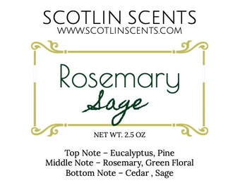 Rosemary Sage | STRONG SCENTED Wax Melts | Gift Ideas |